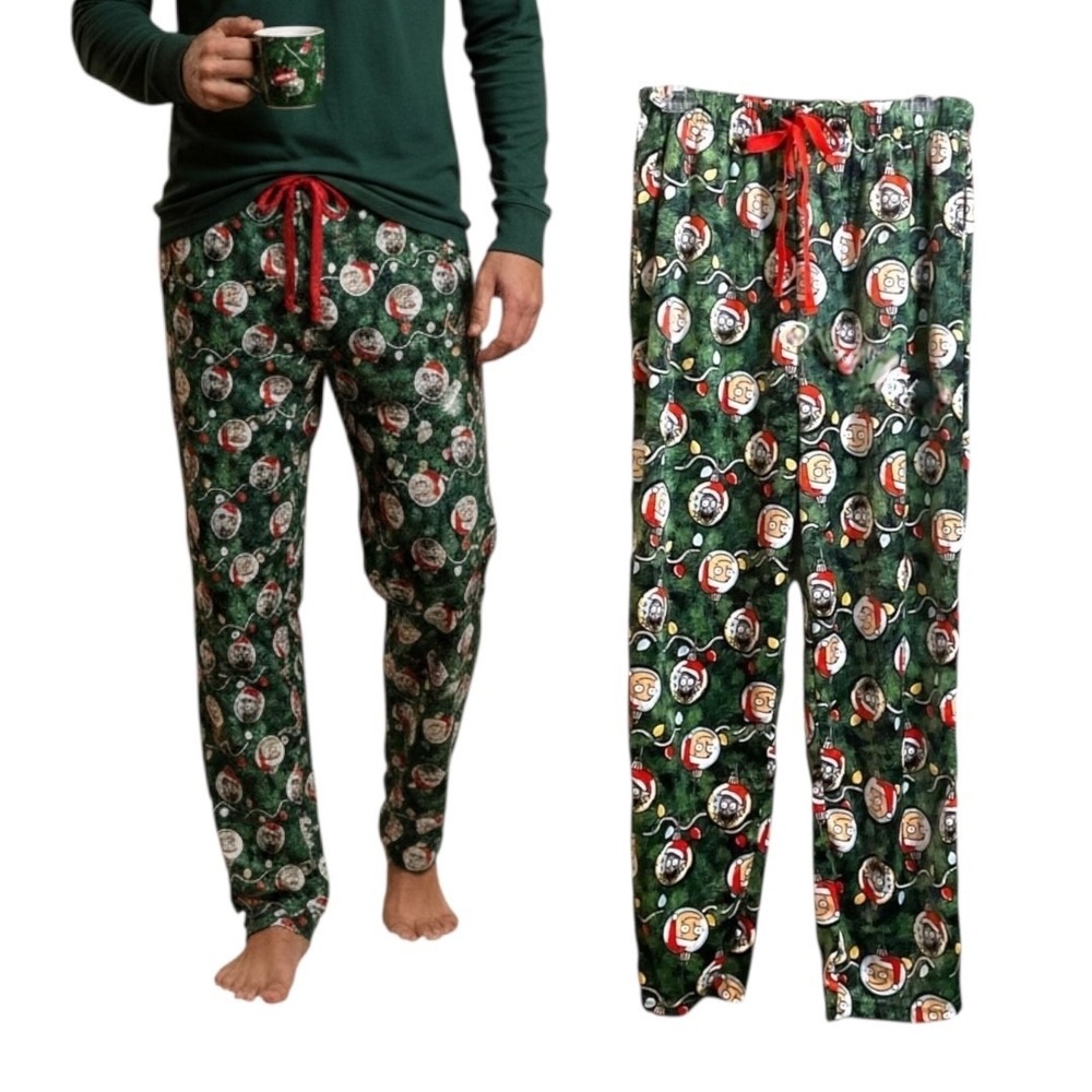 Rick & Morty Christmas Lounge Pants Pajamas Size Long XL‎